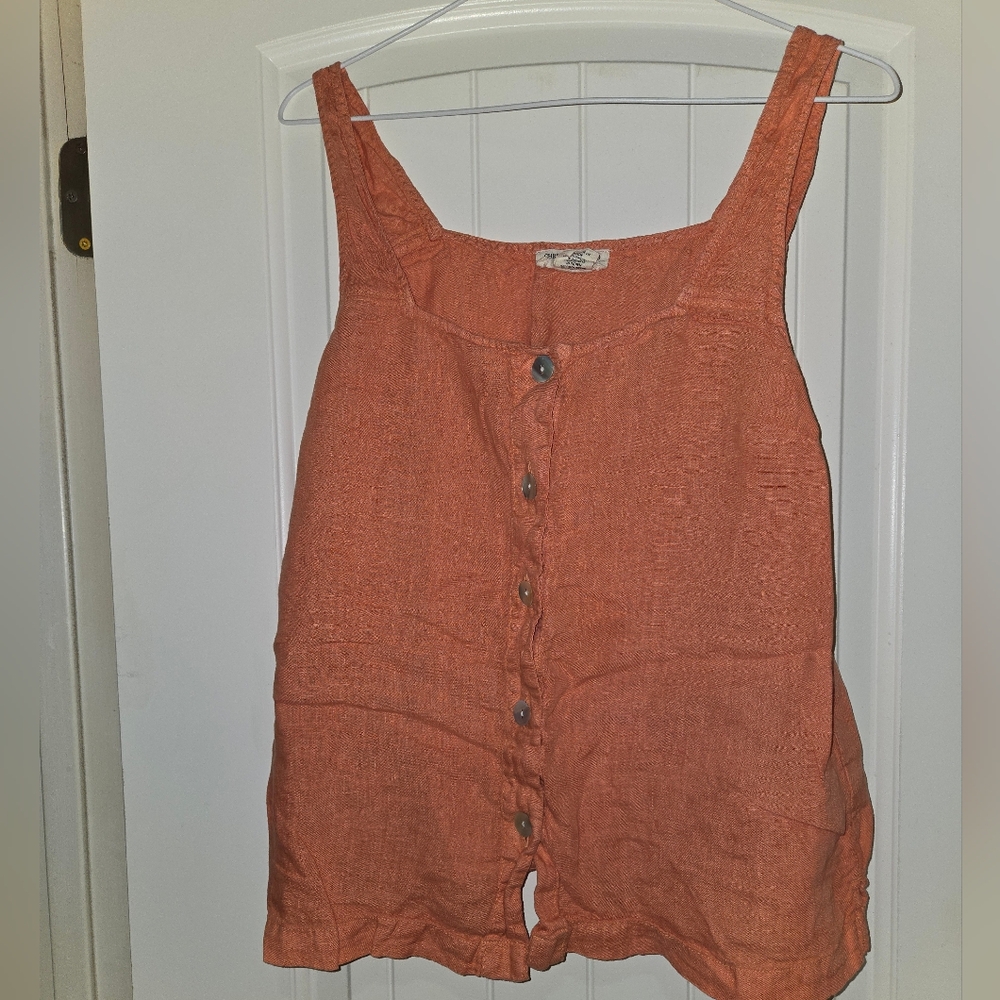 NWOT Christian Siriano Vibrant Orange Linen Piece